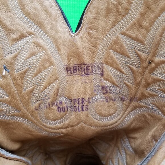 ✅VTG Abilene Pointed Toe Western Cowboy Boots Gray Leather USA Men's 11.5 **READ - Picture 11 of 13